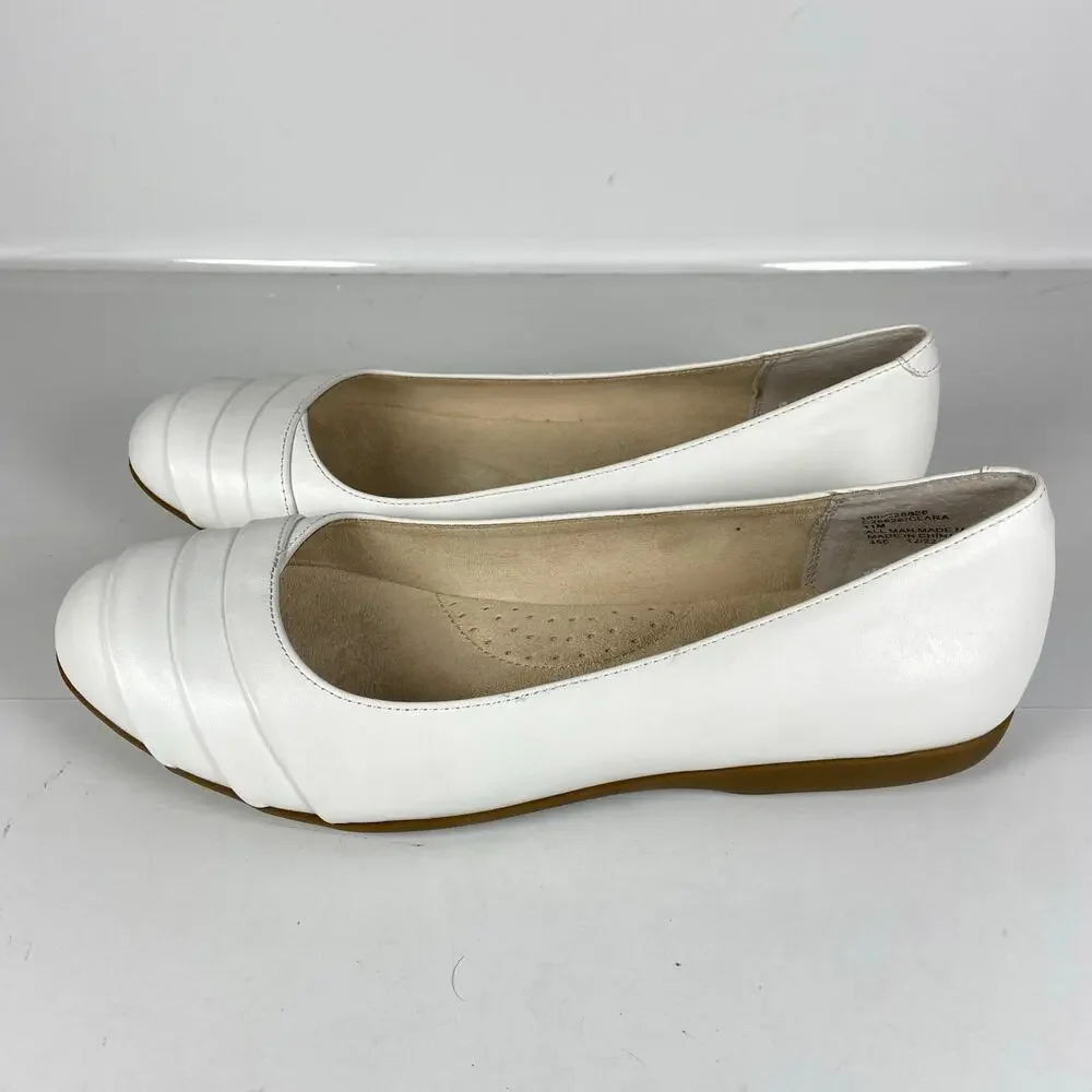 Cliffs by White Mountain Clara White Ballet Flat Womens Size 11 - Picture 2 of 8